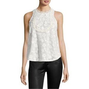 JOIE embroidered chiffon Rayce top